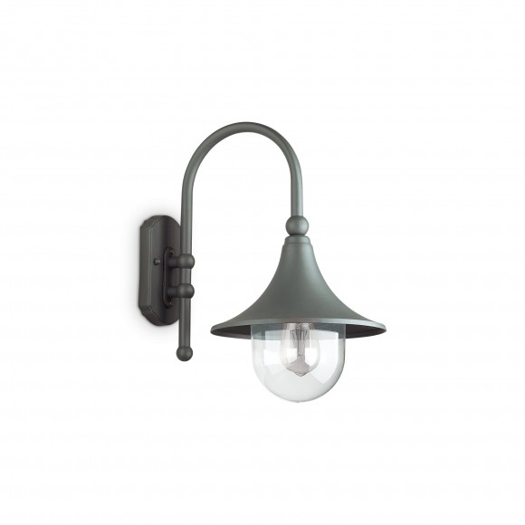 Ideal Lux 246819 záhradná nástenná lampa Cima 1x60W | E27 | IP43 - antracit