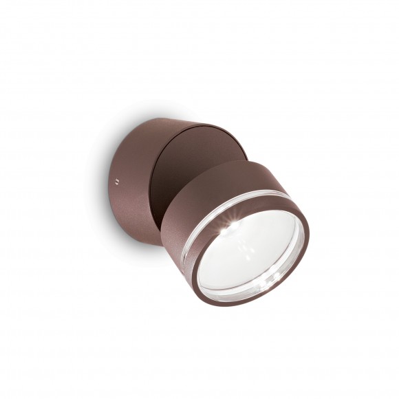 Ideal Lux 247069 LED záhradná nástenná lampa Omega 1x7,3W | 3000K | IP54 - kávová