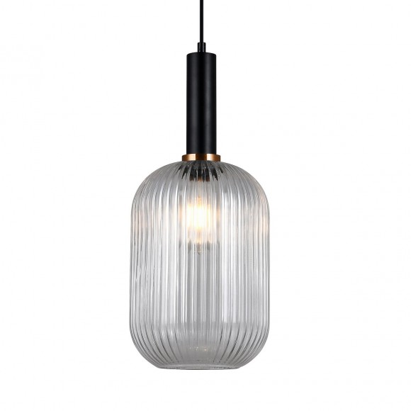 Italux PND-5588-1L-BK+CL Antiola | 40W E27