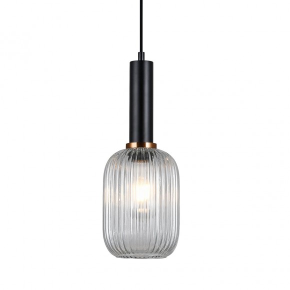 Italux PND-5588-1M-BK+CL Antiola | 40W E27