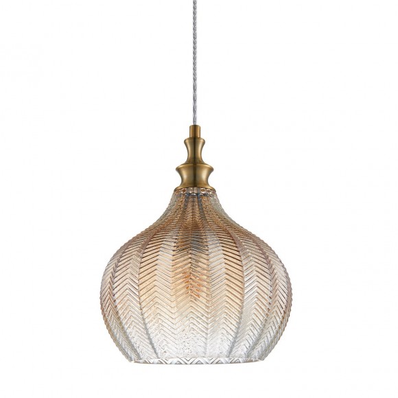 Italux PND-8014-1B-CNSH závesné stropné svietidlo Sabres 1x60W | E27 - mosadz, champagne