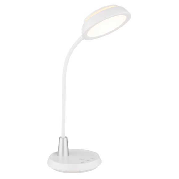 Globo 58496W LED stolná lampička KIRK | 12W integrovaný LED zdroj | 650lm | 3000/4000/6000K | vypínač