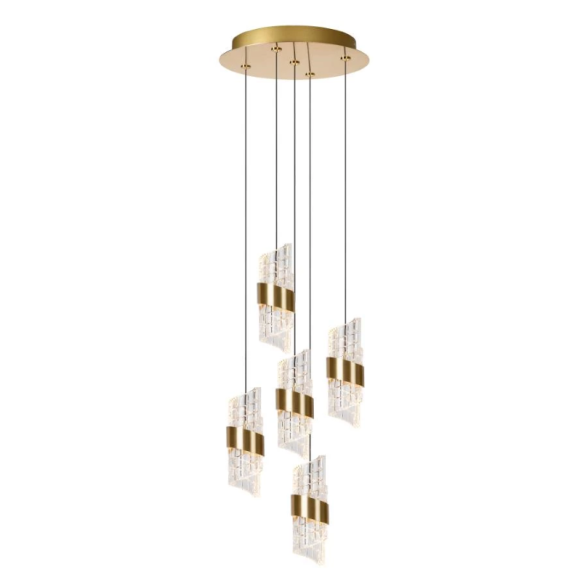 Lucide L134963602 LED závesné stropné svietidlo KLIGANDE  | 5x8W integrovaný LED zdroj | 5x520lm | 2700K