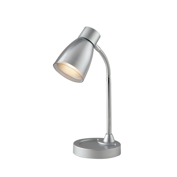 Luce Ambiente Design LDT055ARK-SILVER stolná lampička ARC E14 | vypínač
