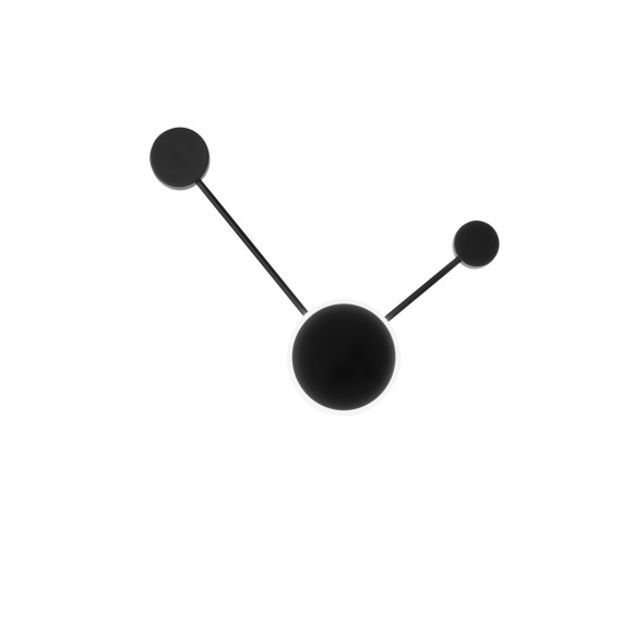 Luce Ambiente Design ETERE-PL2 NER LED prisadené stropné svietidlo ETERE | 10W integrovaný LED zdroj | čierna