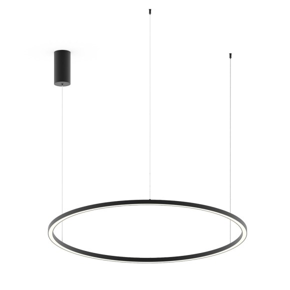 Luce Ambiente Design HOOP-S120-NER LED závesné stropné svietidlo HOOP | 60W integrovaný LED zdroj | na lanku | čierna