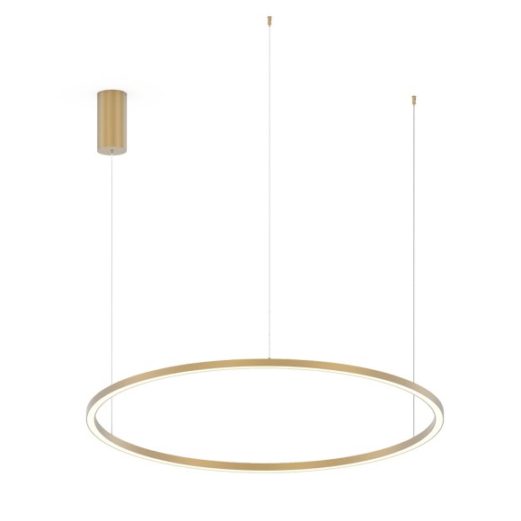 Luce Ambiente Design HOOP-S120-ORO  LED závesné stropné svietidlo HOOP | 60W integrovaný LED zdroj | na lanku | zlatá