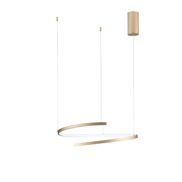 Luce Ambiente Design MOMA-S60-ORO LED závesné stropné svietidlo MOMA | 38W integrovaný LED zdroj | na lanku | zlatá