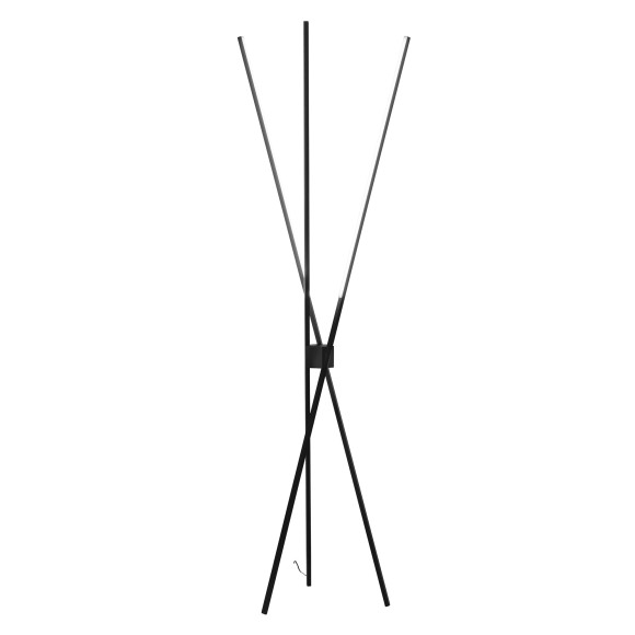 Luce Ambiente Design SHANGHAI-PT3 NERO LED stojacia lampa SHANGHAI | 31W integrovaný LED zdroj | vypínač | čierna