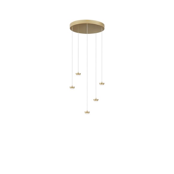 Luce Ambiente Design BASE-S-R5-ORO  LED závesné stropné svietidlo BASE | 20W integrovaný LED zdroj | zlatá