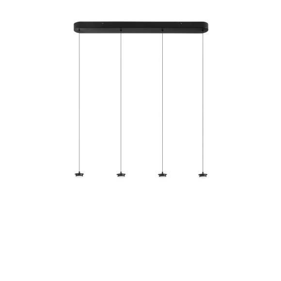 Luce Ambiente Design BASE-S-RT4-NER LED závesné stropné svietidlo BASE | 16W integrovaný LED zdroj | čierna