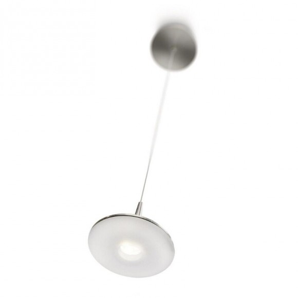 LED závesné stropné svietidlo - luster Philips Attilio 1x6W -> nahrádza 35W - matovaný chróm
