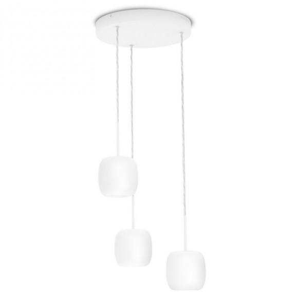 LED závesné stropné svietidlo - luster Philips Meton 3x4,5W - biela