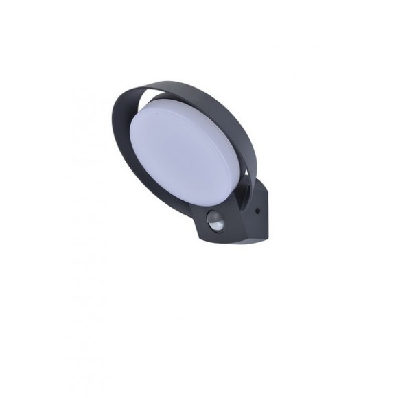 Lutec 5205702118 LED vonkajšie nástenné svietidlo Polo s pohybovým čidlom 1x16W | 1100lm | 3000K | IP54 - šedá
