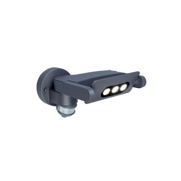 LUTECE LT5614404118 LED vonkajšie nástenné svietidlo Mini LEDspot s pohybovým čidlem1x18W | 1210lm | 4000K | IP65 - nastaviteľné, tmavo šedá