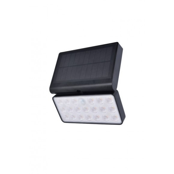 Lutec 6935501330 LED vonkajšie solárne nástenné svietidlo Tuda s pohybovým čidlom 1x8,5W | 1000lm | 2700-6500K | IP44 - čierna