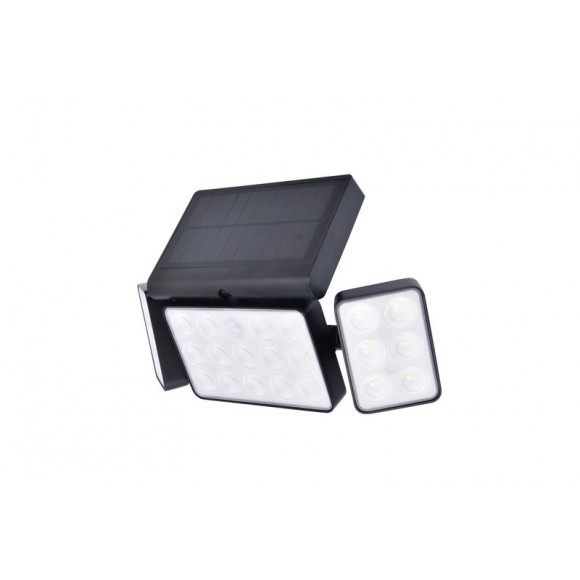 Lutec 6935502330 LED vonkajšie solárne nástenné svietidlo Tuda s pohybovým čidlom 1x7,4W | 1500lm | 2700-6500K | IP44 - čierna