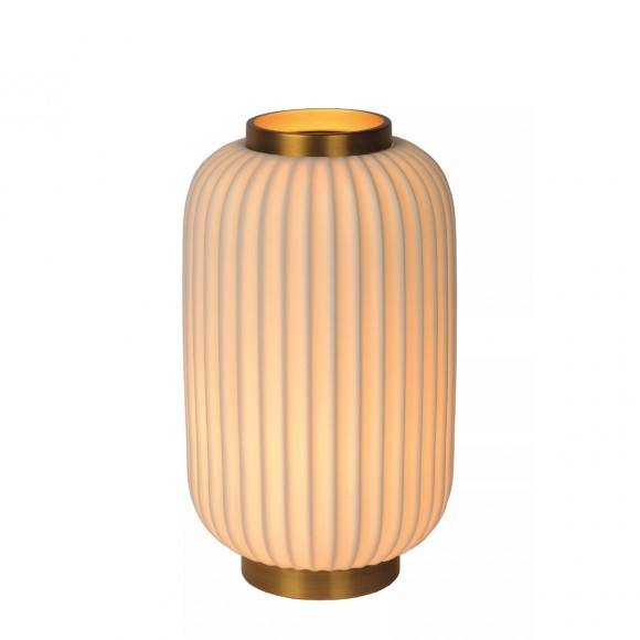 Lucide 13535/34/31 stolná lampička Gosse 1x40W | E14 - biela, porcelán, vypínač na kábli