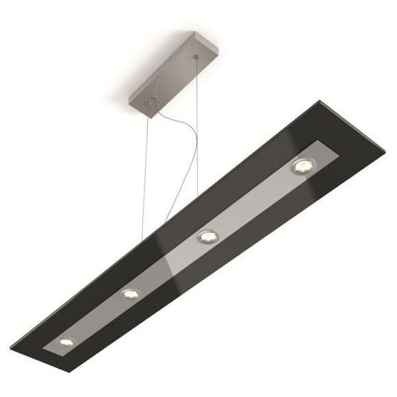 LED závesné svietidlo - luster Philips 4x4,5W - čierna