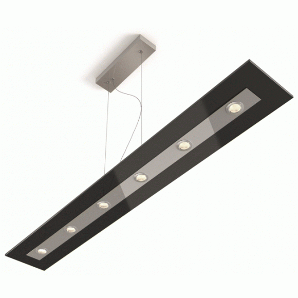 LED závesné svietidlo - luster Philips 6x4,5W - čierna