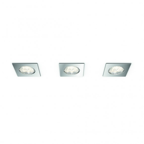 LED kúpeľňové bodové svietidlo Philips DREAMINESS 3x4,5W - lesklý chróm