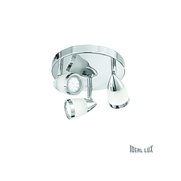 Ideal Lux 094083 bodové stropné svietidlo Faro 3x28W | GU10 - chróm