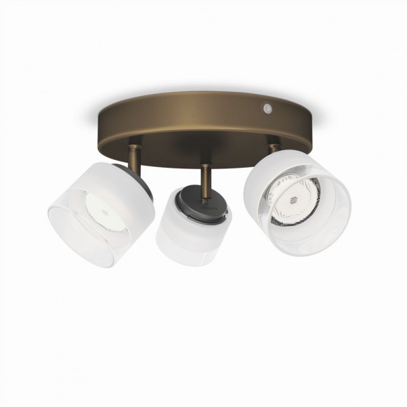 LED prisadené stropné svietidlo bodové Philips FREMONT 2x4W -> nahrádza 50W - bronz