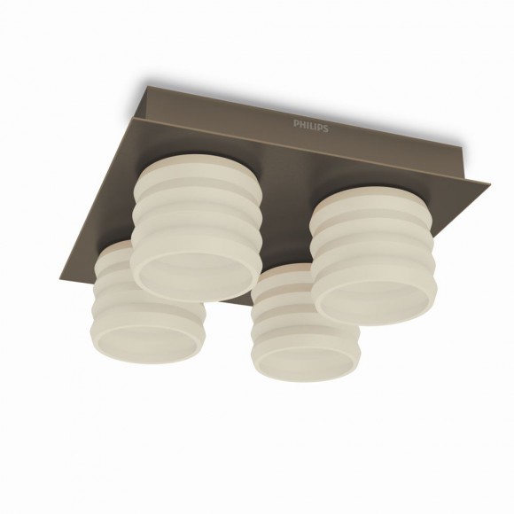 LED prisadené stropné svietidlo Philips ORTEGA 4x4,5W - bronz