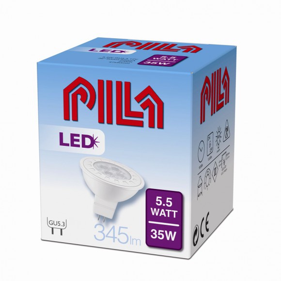 LED žiarovka úsporná Philips 5,5W -> 35W GU5.3 - PÍLA LED SPOT LV 35W GU5.3 827 12V 36D ND