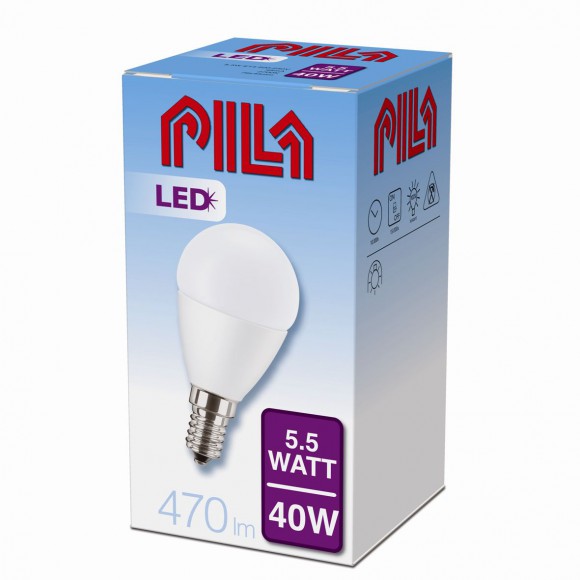 LED žiarovka úsporná Philips 5,5W -> 40W E14 - PÍLA LED LUSTER 40W E14 827 P45 FR ND