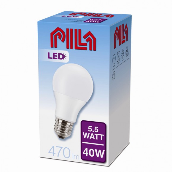 LED žiarovka úsporná Philips 5,5W E27 - LED BULB 40W E27 827 A60 FR ND