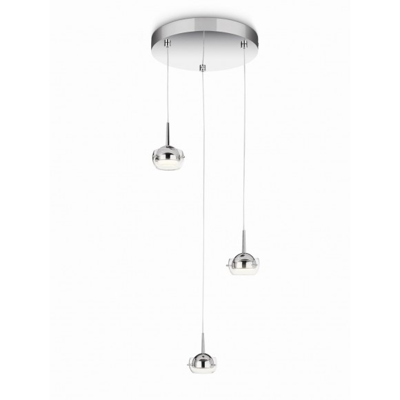LED závesné stropné svietidlo - luster Philips CYPRESS 3x3W - lesklý chróm