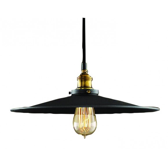 Závesné dekoratívne svietidlo E27 40W, čierne