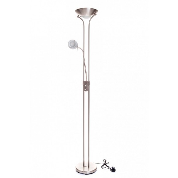 LED stojaca lampa LEDKO 20W / 5W - matný chróm