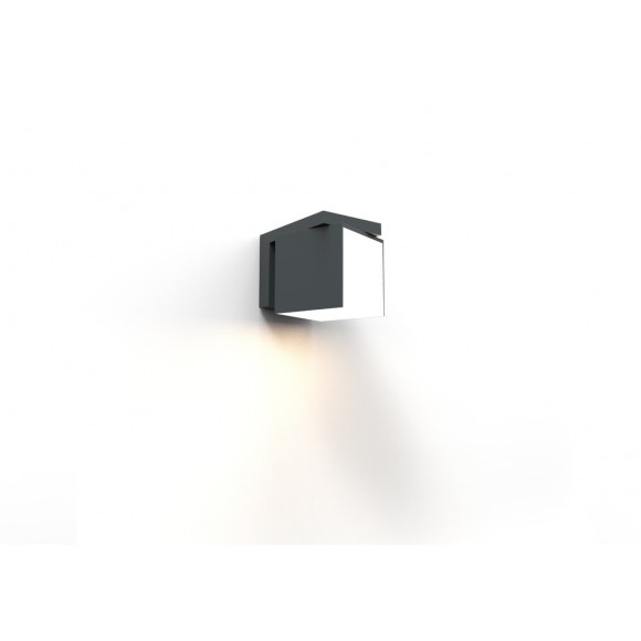Lutec 5193814118 LED vonkajšie nástenné svietidlo Cuba 1x12,2W | 500lm | 4000K | IP54 - šedá