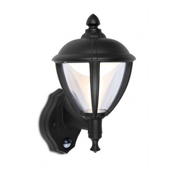 Lutec 5260103012 LED vonkajšie nástenná lampa so senzorom pohybu Unite 1X9W | 3000K | IP44 - matná čierna