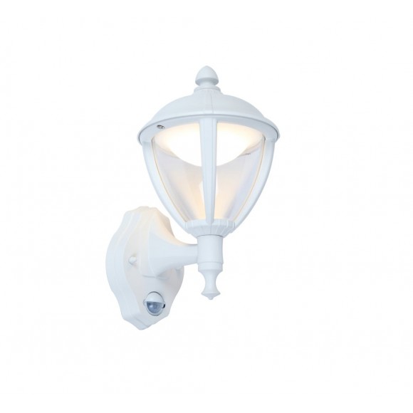 Lutec 5260103030 LED vonkajšie nástenná lampa so senzorom pohybu Unite 1X9W | 3000K | IP44 - matná biela