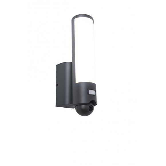 Lutec 5267102118 LED vonkajšie nástenná lampa s kamerou a senzorom pohybu Elara 1x18W | 3000K | IP44