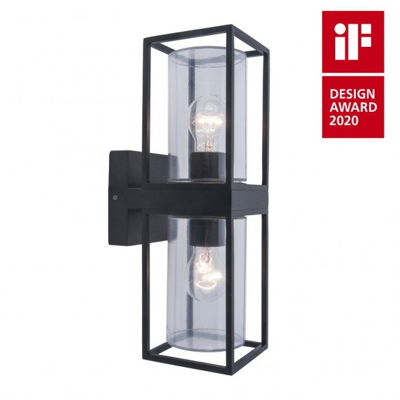 Lutec 5288804012 vonkajšia nástenná lampa Flair 2x40W | 2xE27 | IP44