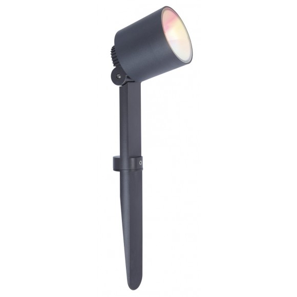 Lutec 66092505118 LED vonkajšie stĺpikové zapichovacie lampa Explorer 1x7W | RGB | 2700-6500K | IP54 - inteligentná, s nastaviteľnou hlavou