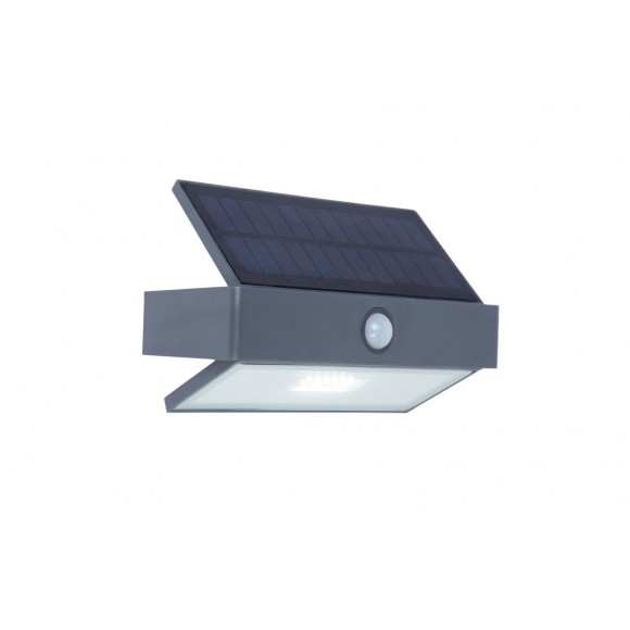 Lutec 6910601335 LED vonkajšie nástenná solárna lampa Arrow 1x2W | 5000K | IP44 - s pohybovým senzorom
