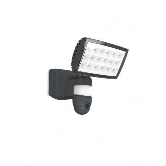 Lutec 7629502335 LED vonkajší reflektor s kamerou a senzorom Peri 1x25W | 5000K | IP44 - inteligentná, s nastaviteľnou hlavou