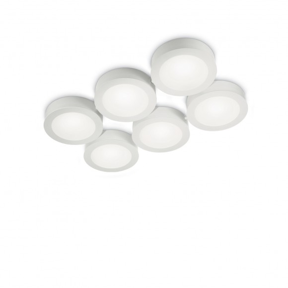 Ideal Lux 142371 stropné svietidlo Union 6x15W | GX53 - biele