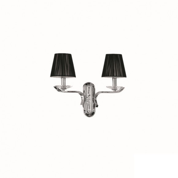 Ideal Lux 020617 nástenné svietidlo Accademy 2x40W | E14 - čierne