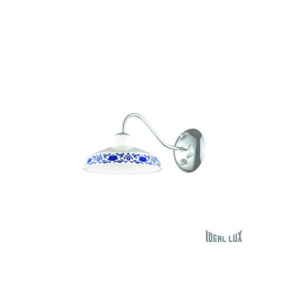nástenné svietidlo lampa Ideal lux BASSANO 1x40W E14 - chróm / biela / modrá