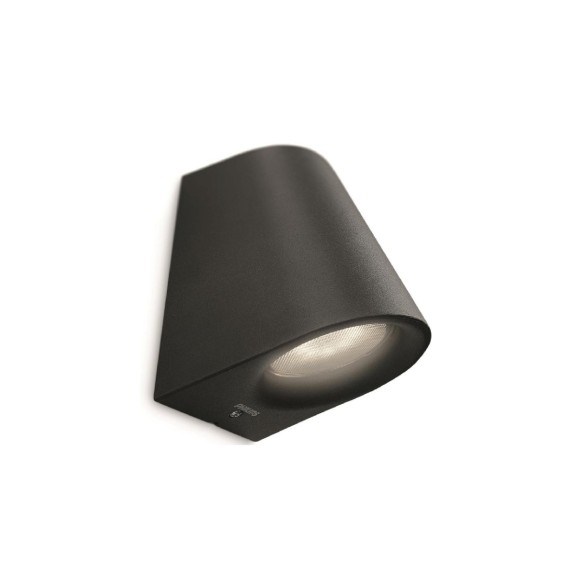 LED vonkajšie nástenné svietidlo Philips Virgo 1x4W - čierna