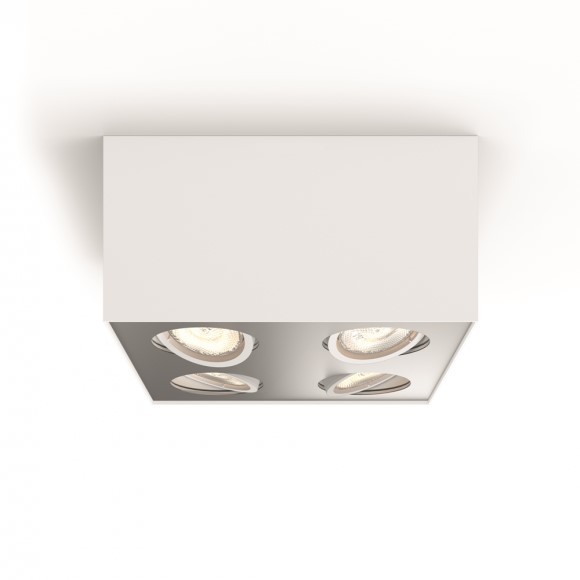 Philips 50494/31/P0 LED stropné bodové svietidlo Box 4x4,5W | 2000lm | 2200-2700K - stmievateľné, EyeComfort, biela