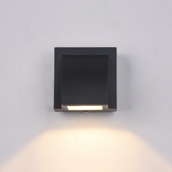 Italux PL-436B LED vonkajšia nástenná lampa Edgar 3W | 120 lm | 3000K | IP54 - farba čierna