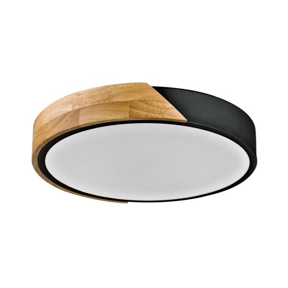 Italux PLF-13186-BK-WO LED prisadené stropné svietidlo Nastro | 24W LED | 2400lm | 3000K