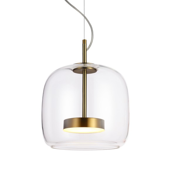 Italux PND-17760A-BRSS-CL LED závesné stropné svietidlo Caste | 10W LED | 850lm | 3000K